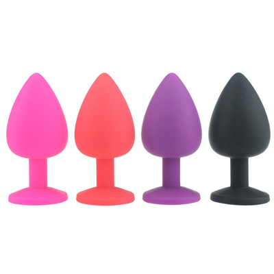 Portable Silicone Jeweled Chastity Anal Plug Adult Toy Butt Plug Anal Gay Adult Toys for Men