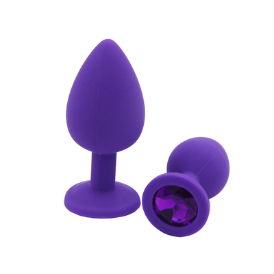 Portable Silicone Jeweled Chastity Anal Plug Adult Toy Butt Plug Anal Gay Adult Toys for Men