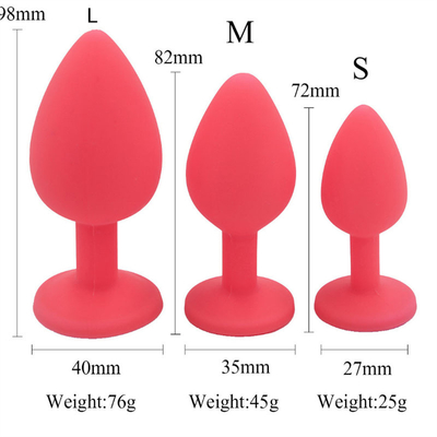 Portable Silicone Jeweled Chastity Anal Plug Adult Toy Butt Plug Anal Gay Adult Toys for Men