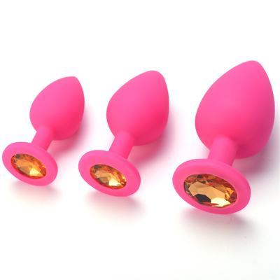 Portable Silicone Jeweled Chastity Anal Plug Adult Toy Butt Plug Anal Gay Adult Toys for Men