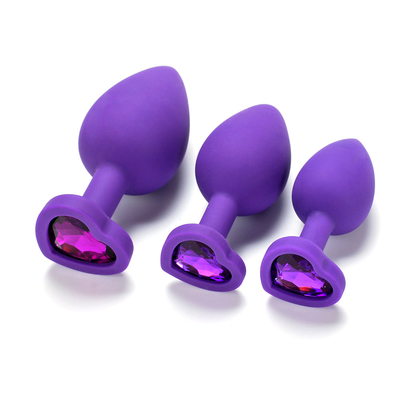 Portable Silicone Jeweled Chastity Anal Plug Adult Toy Butt Plug Anal Gay Adult Toys for Men