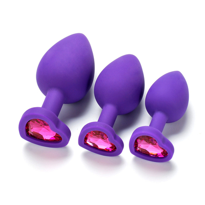 Portable Silicone Jeweled Chastity Anal Plug Adult Toy Butt Plug Anal Gay Adult Toys for Men