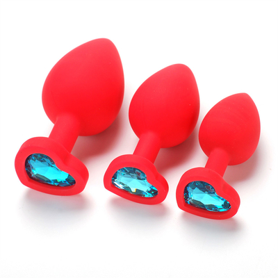 Portable Silicone Jeweled Chastity Anal Plug Adult Toy Butt Plug Anal Gay Adult Toys for Men