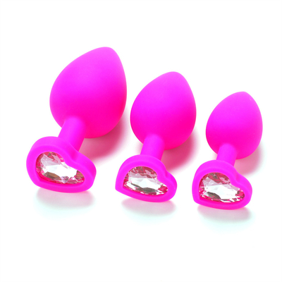 Portable Silicone Jeweled Chastity Anal Plug Adult Toy Butt Plug Anal Gay Adult Toys for Men