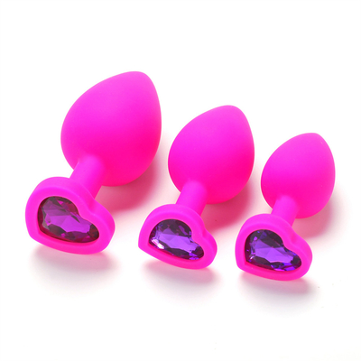 Portable Silicone Jeweled Chastity Anal Plug Adult Toy Butt Plug Anal Gay Adult Toys for Men