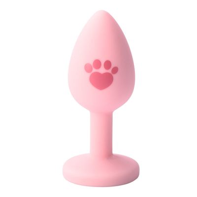 Adult Sex Toys Medical Silicone Anal Butt Plug with Colorful Plastic Gem
