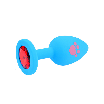 Adult Sex Toys Medical Silicone Anal Butt Plug with Colorful Plastic Gem