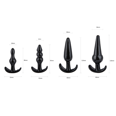 xese Hot Selling Chastity TPE Sex Toy Anal Plug Set for Woman