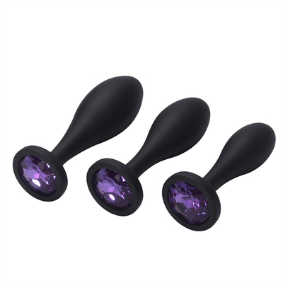 Drop Shipping Silicone Anal Sex Toys Water Drop Design Black Anal Massager Butt Plug Anal Plug Set