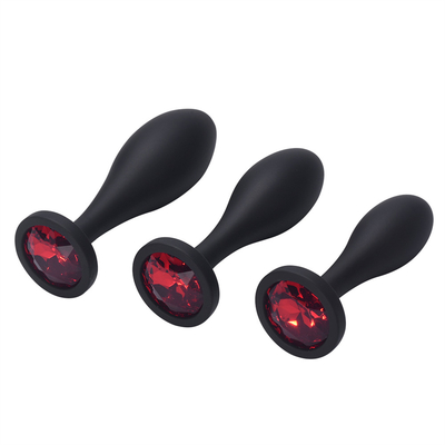 Drop Shipping Silicone Anal Sex Toys Water Drop Design Black Anal Massager Butt Plug Anal Plug Set