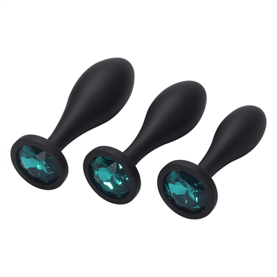 Drop Shipping Silicone Anal Sex Toys Water Drop Design Black Anal Massager Butt Plug Anal Plug Set