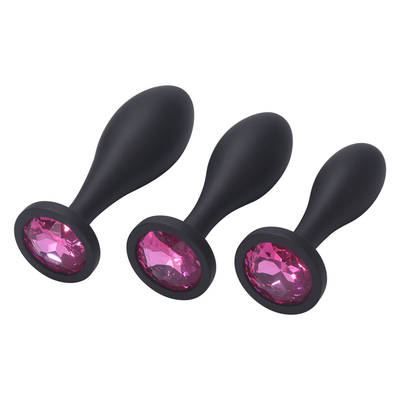 Drop Shipping Silicone Anal Sex Toys Water Drop Design Black Anal Massager Butt Plug Anal Plug Set