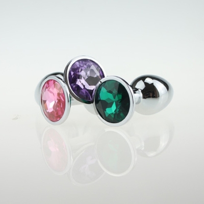 Various Colors Jewelry Sex Toys Metal Anal Plug for Adult