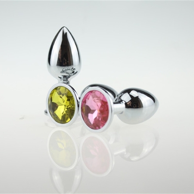 Various Colors Jewelry Sex Toys Metal Anal Plug for Adult