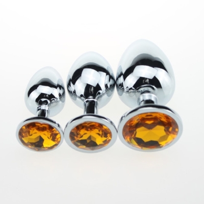 Various Colors Jewelry Sex Toys Metal Anal Plug for Adult