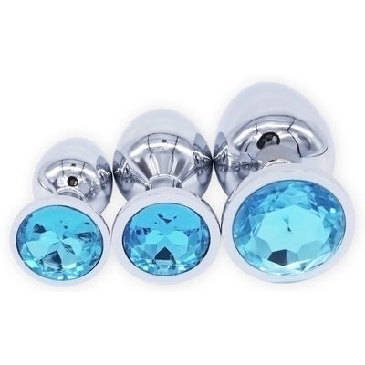 Various Colors Jewelry Sex Toys Metal Anal Plug for Adult