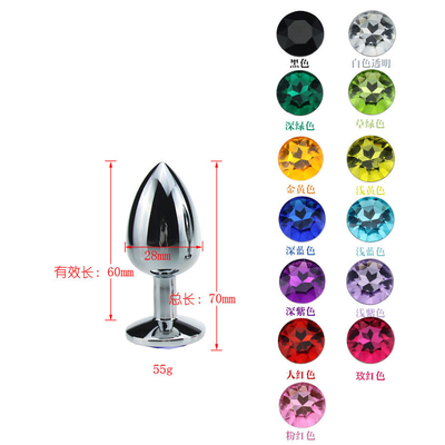 Various Colors Jewelry Sex Toys Metal Anal Plug for Adult