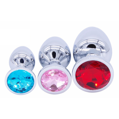 Various Colors Jewelry Sex Toys Metal Anal Plug for Adult