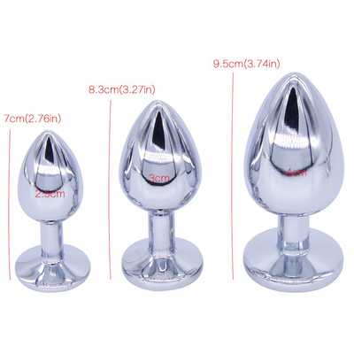 Various Colors Jewelry Sex Toys Metal Anal Plug for Adult