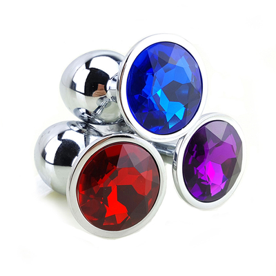Various Colors Jewelry Sex Toys Metal Anal Plug for Adult