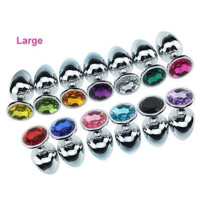 Various Colors Jewelry Sex Toys Metal Anal Plug for Adult