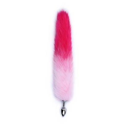 Colorful Metal Butt Anal Plug Insert Fox Tail Anal Plug for Female