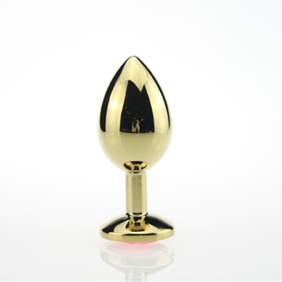 High Quality Jewelry Sex Toys Goldl Anal Plug for Adult