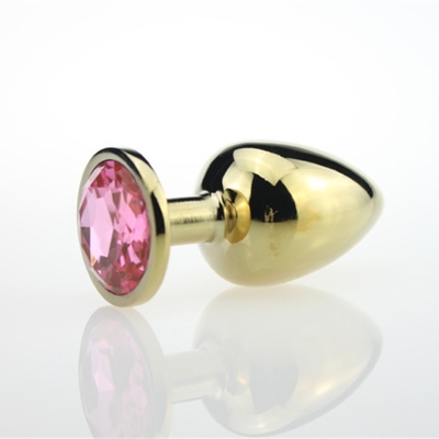 High Quality Jewelry Sex Toys Goldl Anal Plug for Adult