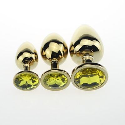 High Quality Jewelry Sex Toys Goldl Anal Plug for Adult