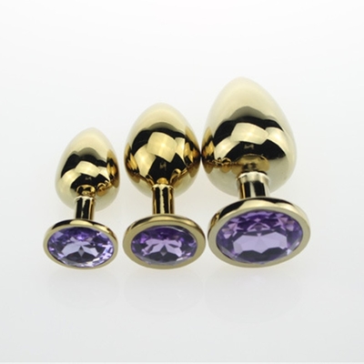 High Quality Jewelry Sex Toys Goldl Anal Plug for Adult