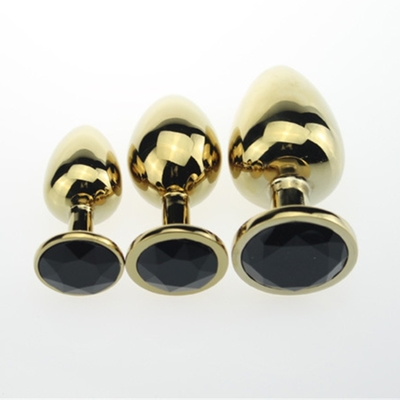 High Quality Jewelry Sex Toys Goldl Anal Plug for Adult