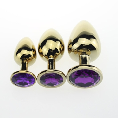 High Quality Jewelry Sex Toys Goldl Anal Plug for Adult