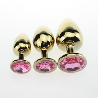 High Quality Jewelry Sex Toys Goldl Anal Plug for Adult