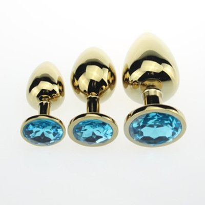 High Quality Jewelry Sex Toys Goldl Anal Plug for Adult