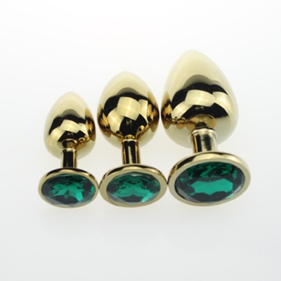 High Quality Jewelry Sex Toys Goldl Anal Plug for Adult
