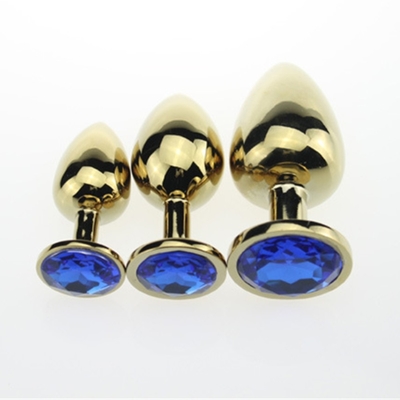 High Quality Jewelry Sex Toys Goldl Anal Plug for Adult
