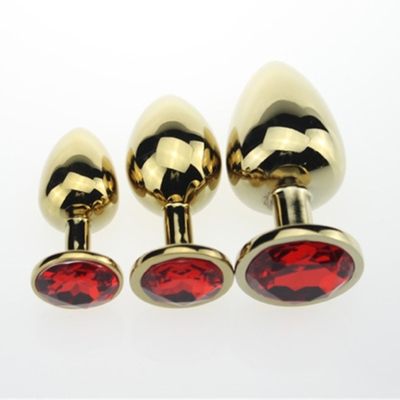 High Quality Jewelry Sex Toys Goldl Anal Plug for Adult