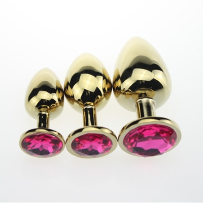 High Quality Jewelry Sex Toys Goldl Anal Plug for Adult