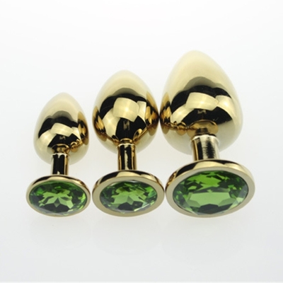 High Quality Jewelry Sex Toys Goldl Anal Plug for Adult