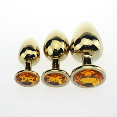 High Quality Jewelry Sex Toys Goldl Anal Plug for Adult