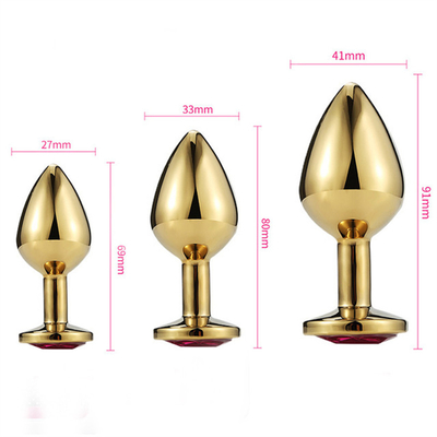 High Quality Jewelry Sex Toys Goldl Anal Plug for Adult