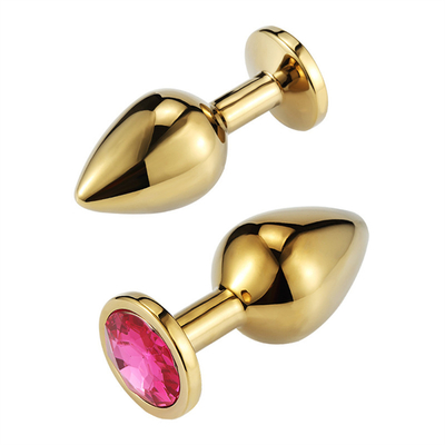 High Quality Jewelry Sex Toys Goldl Anal Plug for Adult