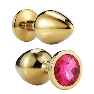 High Quality Jewelry Sex Toys Goldl Anal Plug for Adult