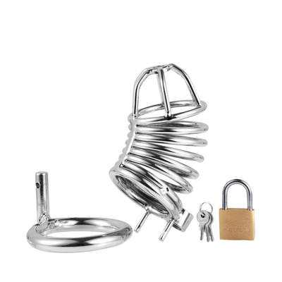 Metal Chastity Penis Cock Cage Men Bondage Penis Lock Chastity Time Delay Cages Device For Male