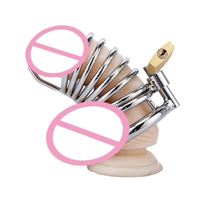 Metal Chastity Penis Cock Cage Men Bondage Penis Lock Chastity Time Delay Cages Device For Male