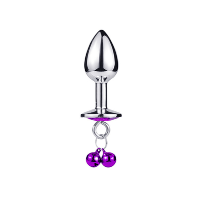 Anal Sex Toys Plug Butt Stainless Steel Crystal 3pcs Set Metal Anal plug with Bell