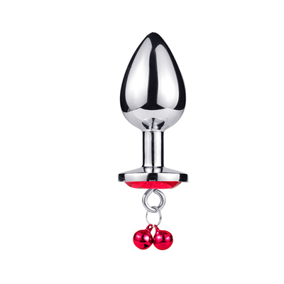 Anal Sex Toys Plug Butt Stainless Steel Crystal 3pcs Set Metal Anal plug with Bell