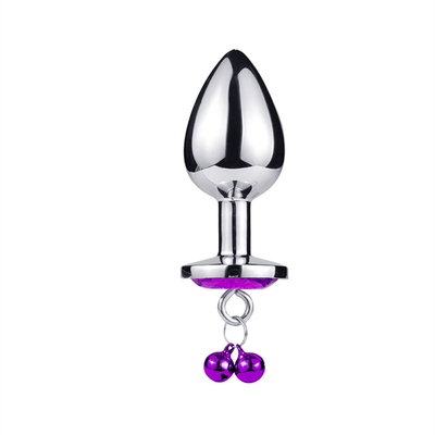 Anal Sex Toys Plug Butt Stainless Steel Crystal 3pcs Set Metal Anal plug with Bell