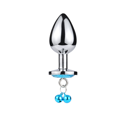 Anal Sex Toys Plug Butt Stainless Steel Crystal 3pcs Set Metal Anal plug with Bell
