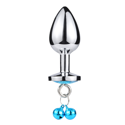 Anal Sex Toys Plug Butt Stainless Steel Crystal 3pcs Set Metal Anal plug with Bell